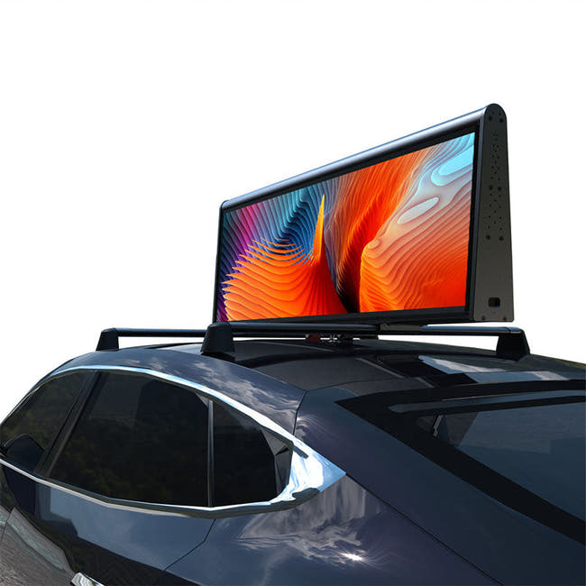 Leadleds 38 in Advertising Sign Taxi Roof Digital sign 2 Sided Full Color Live Video Display Secondary image
