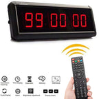 Leadleds 1.5” Digital Clock Display Countdown Count up LED Timer Stopwatch with Remote