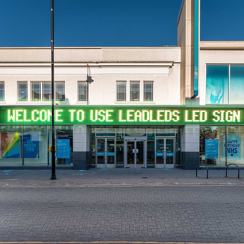 Leadleds 78 in Outdoor Led Bar Sign Digital Display Programmable Message Board