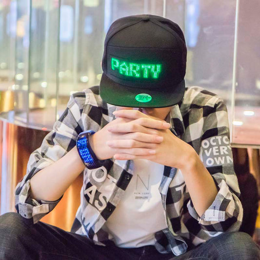 Leadleds Smart LED Message Hat DIY Your Own Slogan Novelty Bucket Hats for Kids Men Women