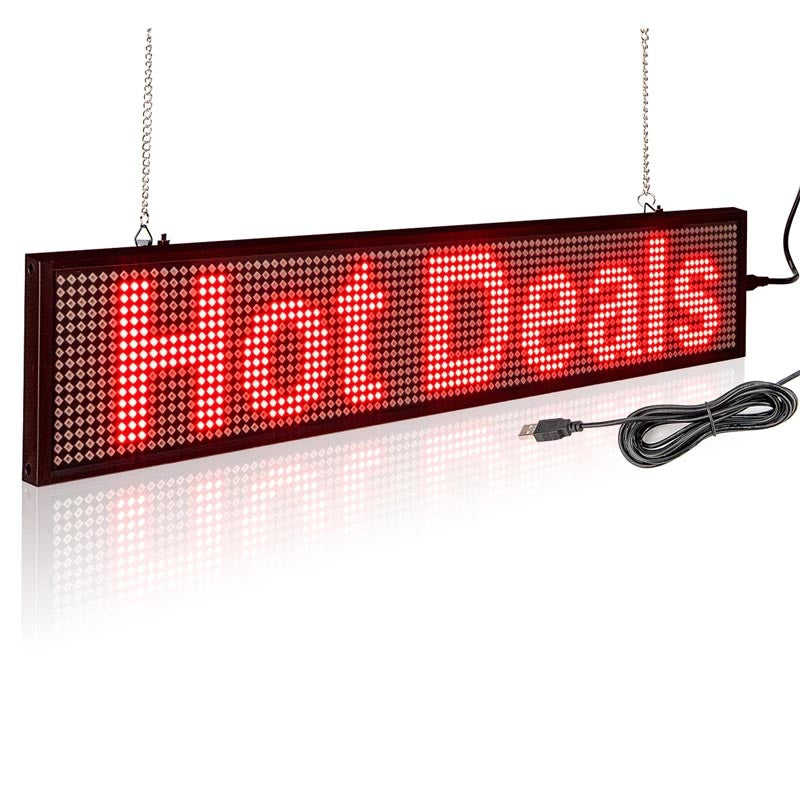 Leadleds P5 WiFi Scrolling Led Sign Message Board Working with Smartphone Tablet Android iOS