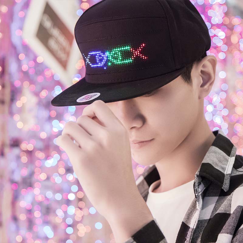 Leadleds Fixed Multicolor Led Sign Hat Scrolling Message by Bluetooth Program Main image