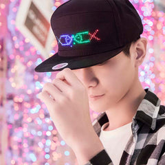 Leadleds Fixed Multicolor Led Sign Hat Scrolling Message by Bluetooth Program