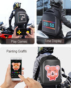 Leadleds Smart Led Backpack Shoulder Bag with Full Color Advertising for Boys Girls Gift, Black