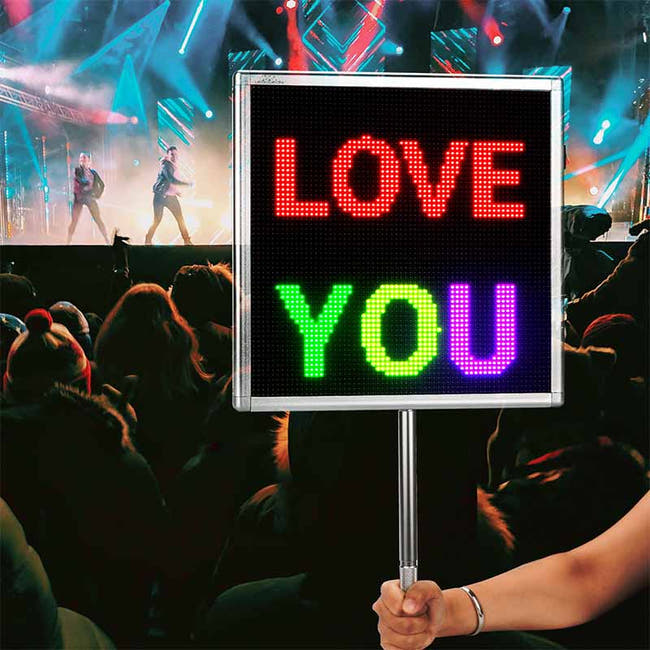 Leadleds Pick Up Order Here Sign WiFi Programmable Multicolor Message Board Rechargeable Imagen secundaria del producto