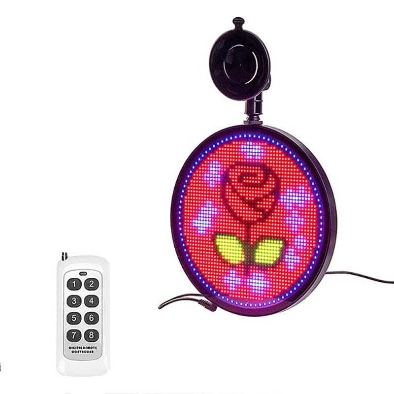 Leadleds 12v Led Car Display Smiley Face LED Car Sign LED Shop Sign Vehicle LED Display Board Preset 8 Remote Control Message Secondary image