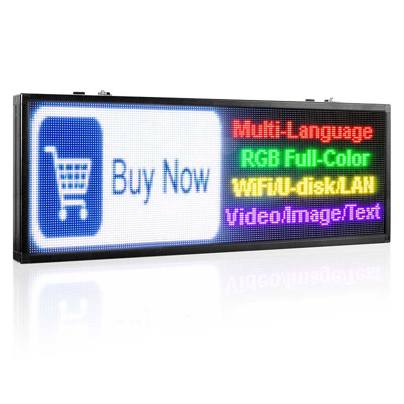 Leadleds Scrolling LED Auto Schild Message Board App Programmierbar für  Auto, Shop, Store (Grün)
