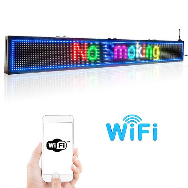 Super Indoor Led Signs programmable by your smartphone through WiFi, Compatibility with Android or iOS Secondary image