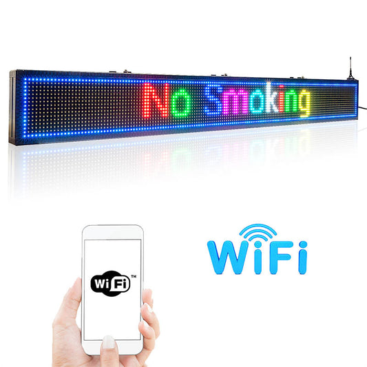 Super Indoor Led Signs programmable by your smartphone through WiFi, Compatibility with Android or iOS