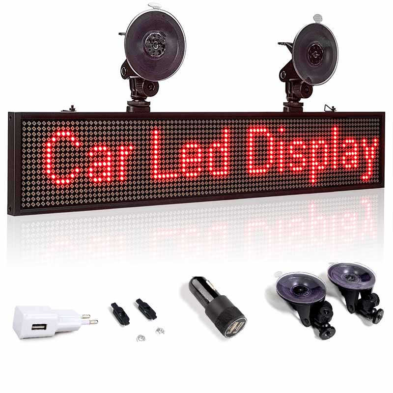 Leadleds DC12V publicidad de coche señal Led WiFi tablero de visualización de mensajes de desplazamiento programable Imagen secundaria del producto