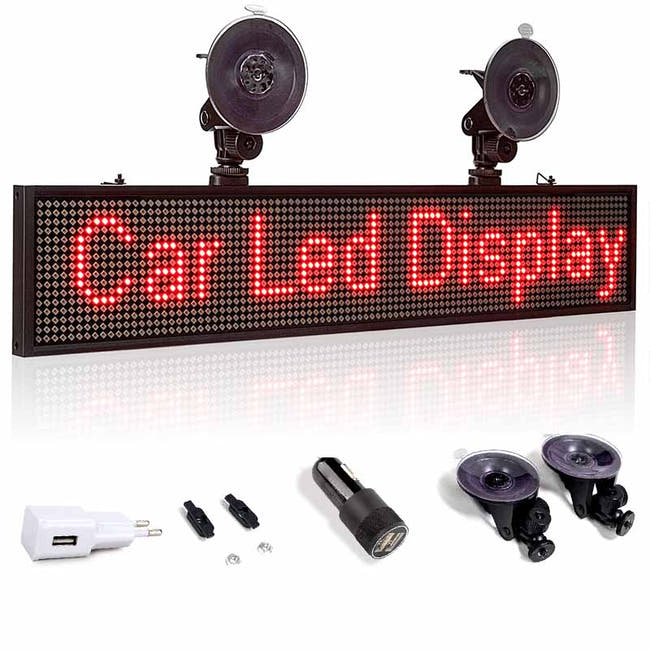 Leadleds DC12V Car Advertising Uber Lyft Led Sign WiFi Programmable Scrolling Message Display Board Secondary image