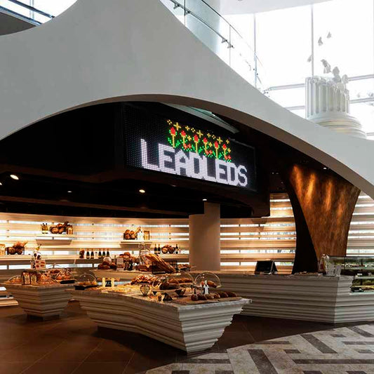 Leadleds 63 x 25in Window Led Display Sign Full Color Led Open Sign Super Bright Messages by WiFi Programming