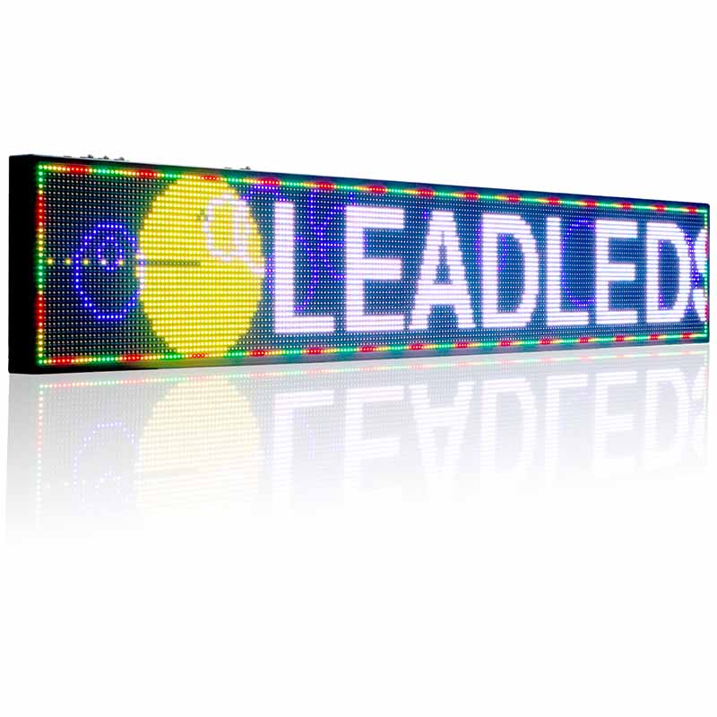 Leadleds HD Electronic Led Ticker Tape Display Board Digital Signage by LAN Program