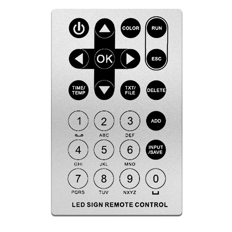 remote control for message display