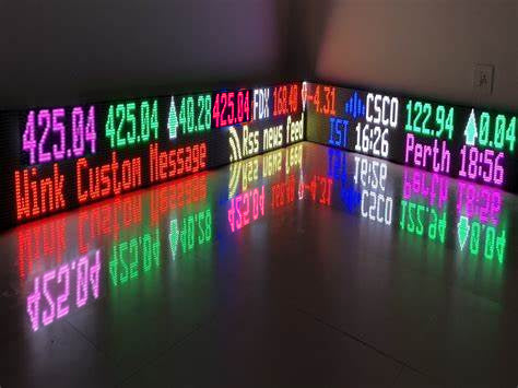 Leadleds Electronic Led Ticker Tape Full Color Custom Made Led Strips for Wall Corner Indoor Mount