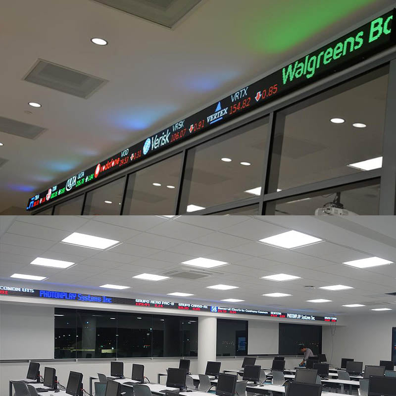 Leadleds Led Financial Ticker Tape Display Board Digital Signage with Live Content for Stock Market News