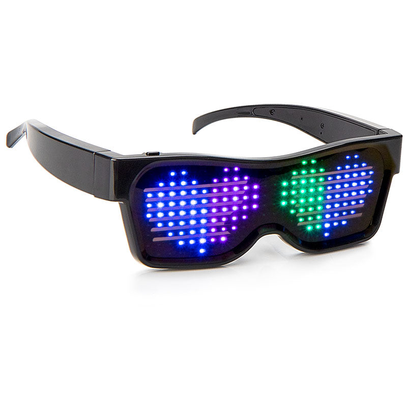 Led Glasses With Api Leadleds Customizable Bluetooth LED Eyewear Glasses Display Messages ...