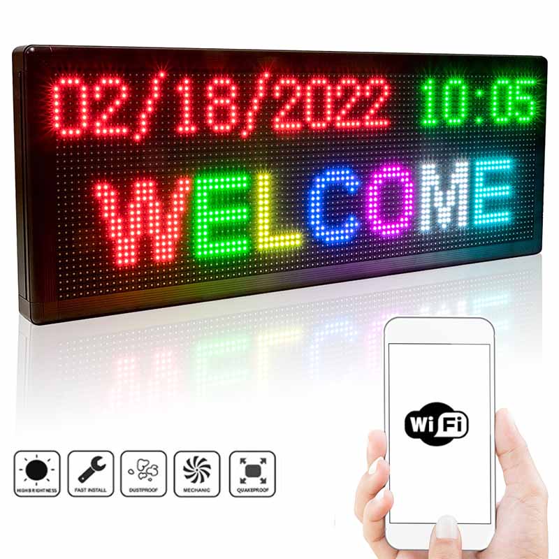 Leadleds Sidewalk Led Panel Outdoor Waterproof Full Color Video Light Smart WiFi Version, 1 Meter Main image
