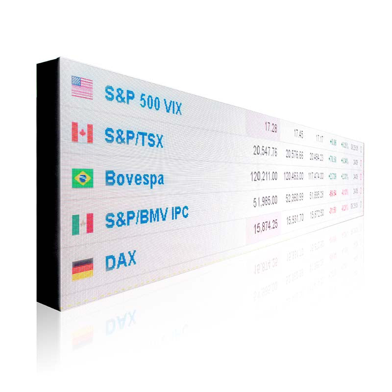 Leadleds 9.4Ft Led Ticker Board Live Stock Display Board RGB Digital Signage With SDK Docking Stock Market Finacial News Secondary image