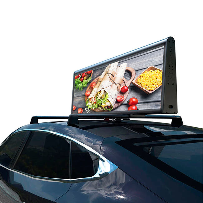 Leadleds Double Face LED Video Screen Car Top Advertising Sign Taxi Roof Digital Signage Secondary image