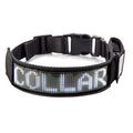 LED Dog Collar Light Flash Leopard Collar Rechargeable Programmable Scrolling Text Display