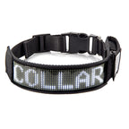 LED Dog Collar Light Flash Leopard Collar Rechargeable Programmable Scrolling Text Display