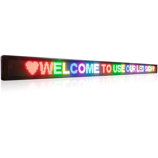 Leadleds 78 in Outdoor Led Bar Sign Digital Display Programmable Message Board