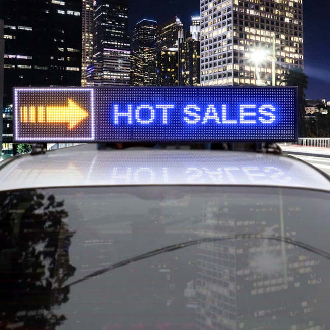 Leadleds 52in Vehicle Roof Signs Waterproof Bright Warning Sign, Single Sided Main image
