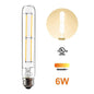 UNTCENT 6W Edison Bulb Vintage 7.2” Long Tubular Night Light Bulb Dimmable 3000K Neat Warm White