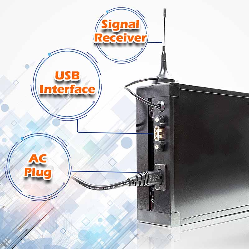 Leadleds Full Color Led Message Board 16 x 128 Pixel Programmable by Phone WiFi, 40” x 6”