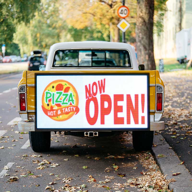 Leadleds 55in Mobile Digital Billboard Custom Car Sign Led Video Advertising Board for Pickup Truck DC9-36V Main image