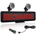 17” RED LED Car Display USB Rechargeable Led Business Sign LED Programmable Message Sign