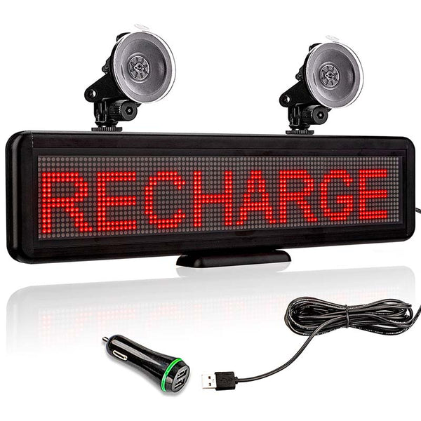 Airport pick up sign programmable rechargable portable – Leadleds