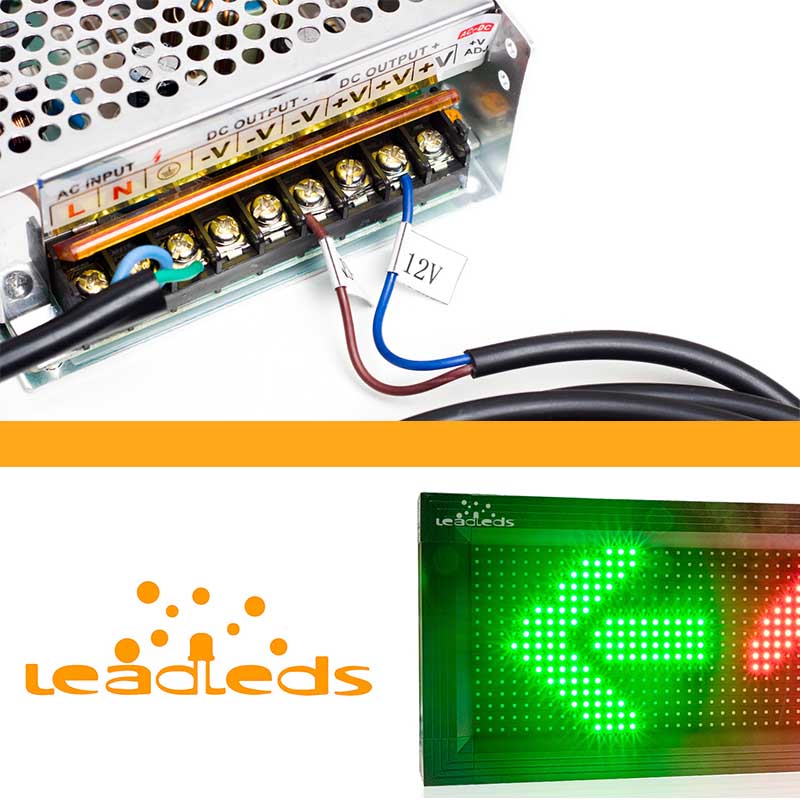 Leadleds Open Sign WiFi Programmable Tricolor Message Display for Store Uber Lyft, 33 x 18cm