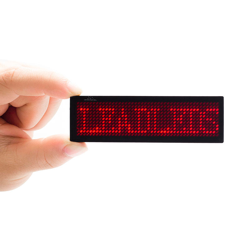Leadleds Magnetic led badge with Programmable scrolling text message
