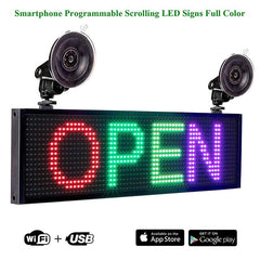 DC12v Full Color LED Display Programmable Scrolling Message Board Control by IOS Android Phone