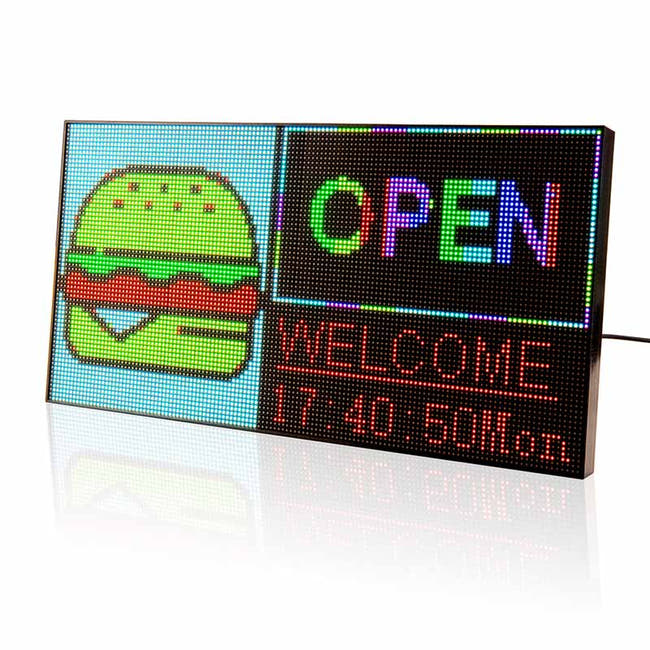 Leadleds DC5V Foldable Led Open Neon Sign Board Programmable with USB Power Cable Main image