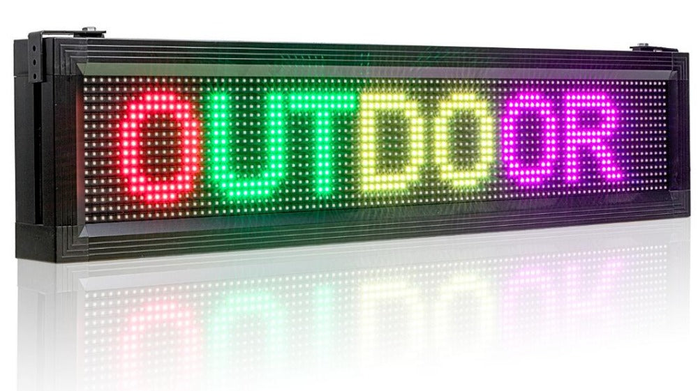 104*24cm Storefront LED Sign Waterproof Full COlor Led Display Board with Temperature Display, by Phone Control
