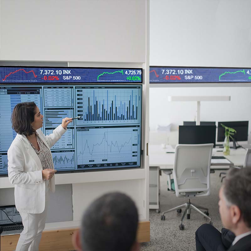 Leadleds Electronic Outdoor Led Ticker Tape Display Board Digital Signage for Stock Market Finacial News