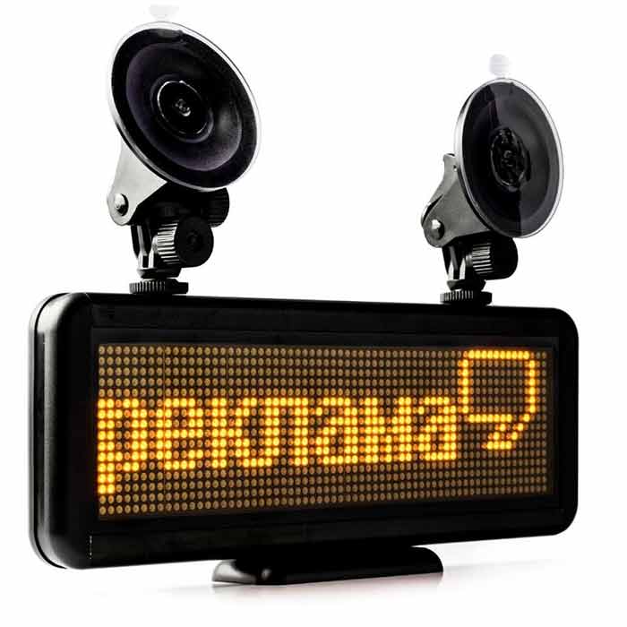 Built-in Battery Rechargeable Scrolling LED Car Sign 17 x 4.3inch/ Car LED Display Board LED Programmable Message Sign 12v Diy kit - Leadleds Imagen principal del producto