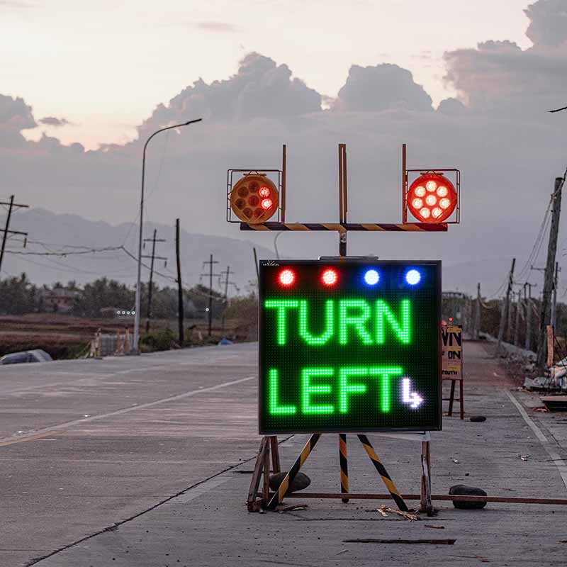 roadside lighted signs