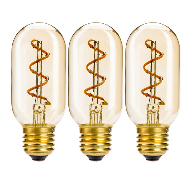 Leadleds T14/T45 Tubular LED Bulb Edison Style with Amber Glass 3W E26 Non Dimmable,Warm White - Leadleds Image principale du produit
