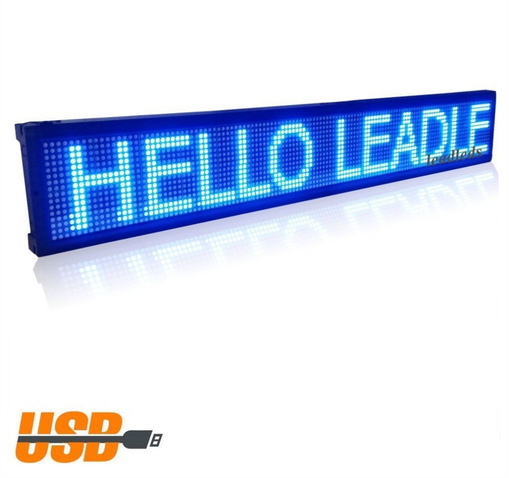 Usb Led Sign Program Leadleds USB WiFi Programmable Advertising LED Sign Board Message Disp ...