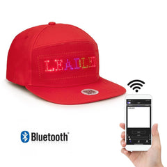 Bluetooth Fixed 4 colors Led Hat Display Board hip hop street dance party parade sunscreen hiking night running fishing cap