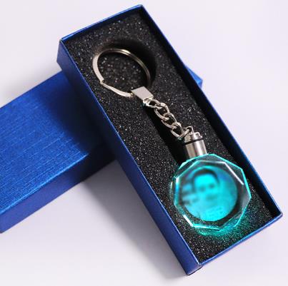 UNTCENT Custom Souvenir Crystal Photo Night Light Keychain Crafts Art Gift