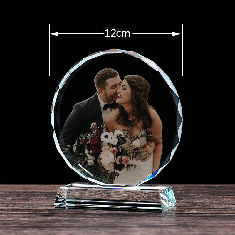 UNTCENT Wedding Gifts Personalized Custom Crystal Photo Frame for Birthday Anniversary Gifts