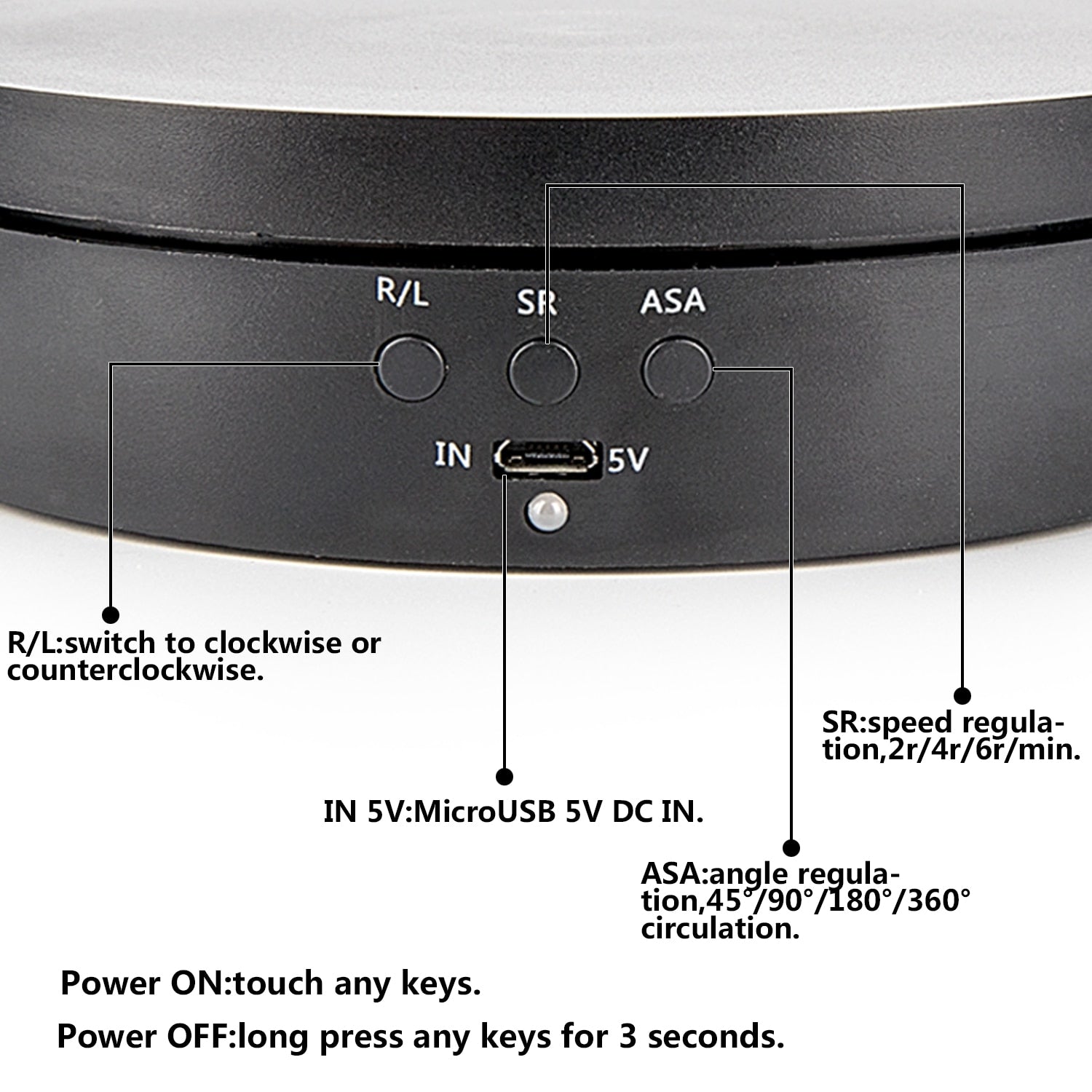 UNTCENT Motorized Turntable Electric Rotating Display Stand for Jewelry Hobby Collectible Products