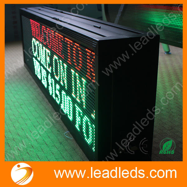40-inch P10MM Outdoor Waterproof IP65 Double-Sided Display Programmable RGY 3 Color LED display sign board quick program via LAN - Leadleds Imagen secundaria del producto
