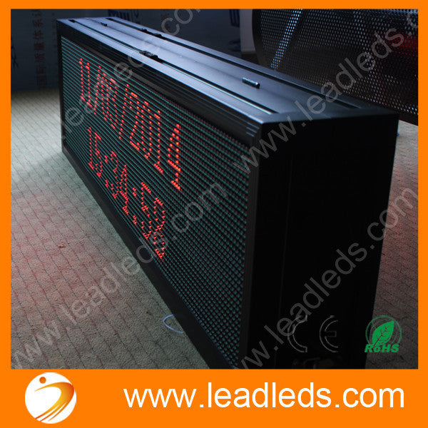 40-inch P10MM Outdoor Waterproof IP65 Double-Sided Display Programmable RGY 3 Color LED display sign board quick program via LAN - Leadleds