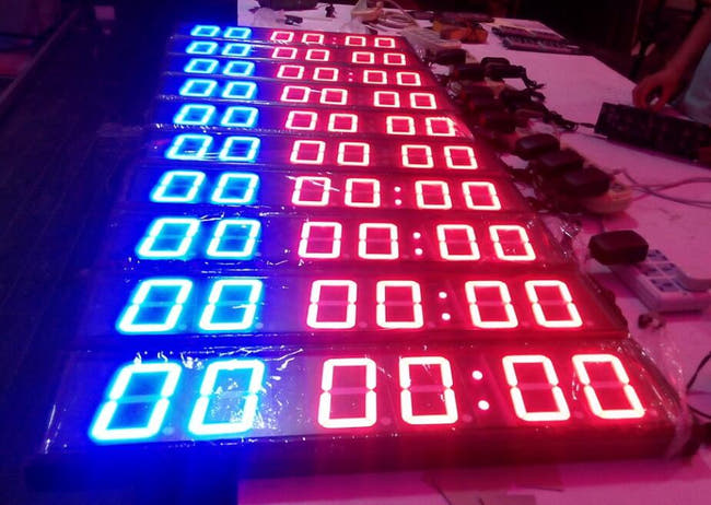4" remote control Countdown clock Gym boxing guitar stopwatch countdown Interval Timer  timer TABATA, FGB, MMA1, MMA2 4 Training - Leadleds Image secondaire du produit